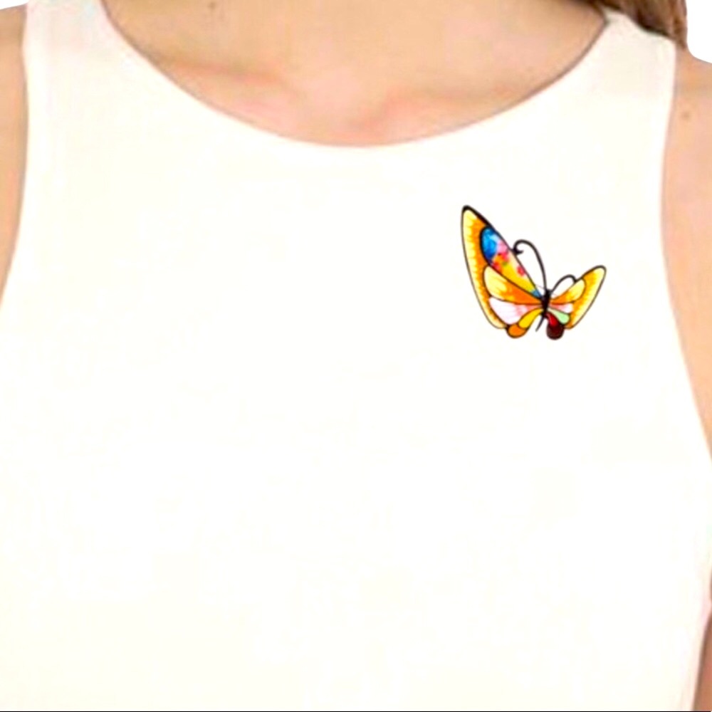Butterfly Enamel Brooch Pin- Cute Pin - Gift for Her - Lapel Pin